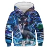 Felpe con cappuccio Felpe Bambini Ragazzi Ragazze Manica lunga Grafica 3D Cartone animato Felpa con cappuccio stampata lupo divertente Felpa invernale Pullover casual Swea