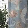 Rideaux en tissu de Fiber de bambou de haute qualité, imprimés, semi-ombragés, américains, produits finis, fleurs décoratives