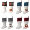 Sublimation Buffalo Plaid Bas de Noël 4 couleurs Blanc Halloween Bonbons Chaussettes Santa Cadeau Sac Ornement d'arbre de Noël T9I001387