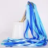 10 sztuk / partia Kolor Ribbon Stick Supplies Wands Twirling Streamers Pull Flower Outdoor Wedding Party Decor Wstążka Kij