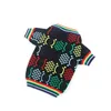 Black Dog Apparel Colorful Letter Jacquard Pet Sweaters Puppy Teddy Schnauzer Small Dogs Knitted Sweater