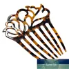 Women 7 Teeth Side Hair Comb Hollow Celluloid Acetate Tortoise Updo Hairpin Clip Headdress Decorated Hair Factory price expert design Quality Latest Style Original