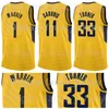 Drukowane koszykówki TJ McConnell Jersey 9 Edmond Sumner 5 Chris Duarte 3 Isaiah Jackson 23 Jeremy Lamb 26 Torrey Craig 2 Czerwony Szary Biały Czarny Niebieski Mężczyźni Kobiety Dzieci