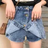 WERUERUYU Women Sexy Denim Mini Skirt White Black Blue Package Hip Jean Fashion High Waist Quality Shorts 210608