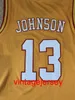 13 Johnson San Diego College Maillots de basket-ball brodés cousus personnalisés n'importe quelle taille