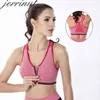 3pcs Push Up Bralette Bralette pour femmes Soutien-gorge sans couture avec fermeture à glissière avant rembourrée Sport Brassiere Wirefree Bralette Fitness Tops 211110