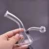 Mini Mini barato de vidro protegido Tobacco Bongo Tubos de água Pyrex Clear Lokah Lokah água Balanador de queimador