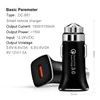 QC 3.0 Quick Charging USB Auto Car Charger Power Adapter Metal Safety Hammer Battery Charging Units