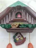 House Shape Wall Clock Cuckoo Vintage Bird Bell Timer Living Room Pendulum Crafts Art Watch Home Decor 1PC 210913