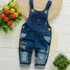 Bibicola vår Autu barn övergripande jeans kläder nyfödda baby denim overalls jumpsuits för småbarn / spädbarn flickor bib byxor 210312