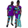 Été Nouvelle vente chaude correspondant à couple Vêtements de contraste décontracté couleurs couple tenues de couple africain vêtements pour les amoureux wyq10