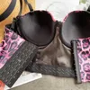 Night Club Crop Top Wear Out Purple Leopard Print Vintage Corset Bustier Push up Bralet Bra Sexy Women Party Vest Canotta 210603