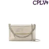 2021 One-Shoulder Totes Chain Small Square Fashion Plain Bags Messenger Bag Luxury Metallic Stickning All-Match Dinner Clutch