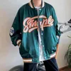 men jacket Spring cool baseball uniform Western Preppy style stand-up collar coat loose motorcycle pilot trainer 211217