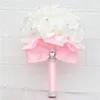 Wedding Flowers Handmade PE Foam Rose Bridesmaid Bouquet Bridal Ribbon Fake Flowers Pink Bouquets De Noiva