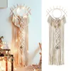 Objetos decorativos Figurinhas Macramcão Marroquino Pendurado Tapeçaria Mal Eye Dream Catcher com pedra de cristal