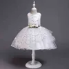 FOCUSNORM Infant Baby Girls Dress 2-8Y Embroidery Flower Princess Sleeveless Formal Party Wedding Tulle Mesh Lace Gown Dresses G1129