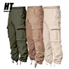 Pantaloni cargo multitasche da uomo Pantaloni sportivi Pantaloni sportivi Moda militare Cravatta Piedi Elastico in vita Pantaloni casual Maschili Slim Harem 210715