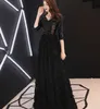 Elegant Sequins Evening Party Dress Vestidos Verano Mesh Runway Dress Formal Party Feather Tassels Woman Bruiloft Dress 210709