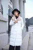 LUZUZI femmes Double face vers le bas longue veste hiver col roulé blanc duvet de canard manteau Double boutonnage chaud Parkas neige Outwear 211007
