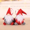 NewChristmas gnome ansiktslöst gitter Santa dockdekoration hängande ornament semesterdekorationer för hem nyår hängen11191