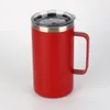 304 caneca de aço inoxidável de aço inoxidável 20oz cabo de escritório de escritório portátil Reusável mulheres beber garrafa de água com tampas HH21-307