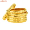 8 mm 6pcs/Lot Dubai Gold Bangles for Women Men 24k Kolor Bracelets Etiopskie biżuterię Afrykańską Smokra Arabska Bride Prezent 2107135005992