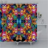 Shower Curtains Jungle Forest Floral Curtain Colorful Waterproof Bathroom Polyester Fabric Bath Sets
