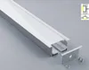 Gratis verzending LED aluminium profiel (geanodiseerde zilveren kleur) met pc-afdekking voor flexibele of harde led-strips