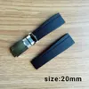 20mm size strap fit for ROLEX SUB GMT YM new soft durable waterproof band watch accessories with silver original steel clasp206w