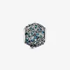 Top Quality 925 Sterling Silver Teal Pave Daisy Flower Charm Beads Fit Original Pandora Bracelet Bangle For Women Jewelry Gift Q0531