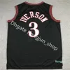 2021 NCAAバスケットボールRotro Jerseysメンズユースキッズアレン3 Iverson Jerseyステッチブルーレッドホワイトブラック