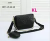 Topp tre -stycken Kvinnor Single Shoulder Bag Den mest multi Pocket Accessory Nylon Leather Messenger Cross Body Womens Handbag 2665