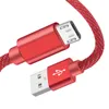 الجينز نوع C كابل مايكرو USB شحن سريع 2.4a مزامنة سريعة مزامنة كابل مضفر للهواتف أندرويد 3ft 6ft