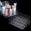 Förvaringslådor Bins läppstift Box Acrylic Makeup Organizer Nail Polish Display Stativhållare Kosmetisk