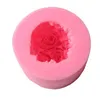 Chuangge velas artesanais DIY molde de silicone 3d rosa esfera aromaterapia cera gipsum molde velas fabricação de suprimentos y211229