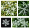 Souvenirs Blanc Snow Flake Ornensents suspendus à la décoration de l'arbre de Noël pour la maison de mariage de la maison 6pcs