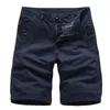Été 100% coton Shorts pour hommes de haute qualité Cargo Solid Jogger Casual Beach 210714