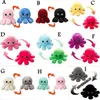 23 Style Odwracalne Flip Octopus Pchaszona lalka miękka podwójna ekspresja Pluszowa zabawka dla dzieci prezent dla lalki noworo