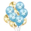 Decoração de festa 10 pçs / lote 12 polegadas azul branco avião impresso balões de látex para crianças aniversário bolas de ar suprimentos de chuveiro de bebê 75196p