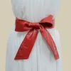 Nouveau nœud papillon Pu ceinture femmes hommes mode large Unique noir rouge ceintures femme robe jean marque Design ceinture 2021 G1026