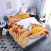 Pościel Zestawy żółtej okładki kołdra i poszewka na poszewki Happy Thanksgiving Home Duvet 2/3 sztuki Przyjazd