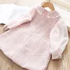 Infant Dress kids Spring dresses for girls autumn linen cotton Baby girls clothes 1-5 yrs Toddler girl birthday party Dress Q0716