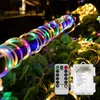 LEDロープライト電池式弦ランプ屋外防水ベルトリモコンはクリスマスガーデンパーティーデコラティオに適しています