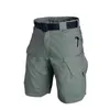 Pantalones cortos de carga militares urbanos para hombres Pantalones cortos de camuflaje al aire libre de algodón FS99 210716