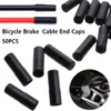 50pcs 4 / 5mm 블랙 플라스틱 자전거 브레이크 / 시프트 케이블 캡 브레이크 외부 엔드 팁 사이클링 부품 교체 MTB 자전거 액세서리
