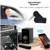 Universal 3.5mm Bilmonteringssats A2DP Trådlös FM Bluetooth-sändare AUX Audio Music Receiver Adapter Handsfree med MIC för telefon MP3 Retail Box