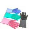 Guantes de esponja de limpieza, cerdas largas, cepillo de silicona reutilizable, guantes de fregado resistentes al calor para lavavajillas y cocina, 2021