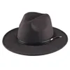 Automne Hiver Femmes Hommes Imitation Laine Fedora Chapeau Classique Panama Trilby Chapeau De Fête Formelle