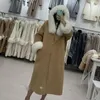 Women's Fur & Faux High Quality 2022 Winter Natural Real With A Big Collar And Double Cashmere Coat Loose Korean Version Retro Long Jack